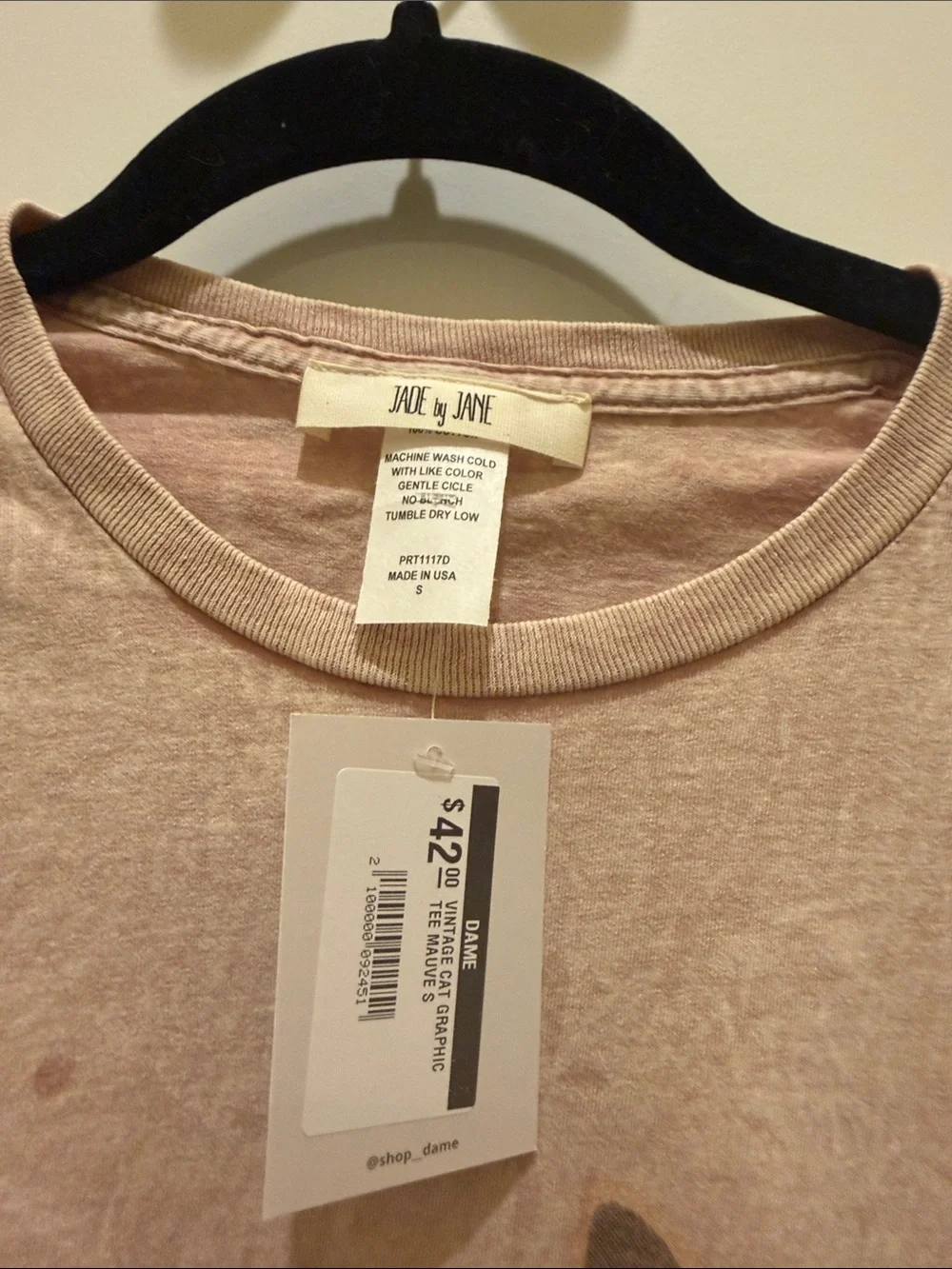 Beige Cat Faces Crewneck Tee - Unbranded